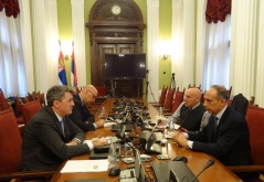 8 November 2016 Foreign Affairs Committee Chairman Prof. Dr Zarko Obradovic in meeting with Cypriot Ambassador in Belgrade H.E. Constantinos Eliades